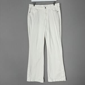 Judy Blue Slim Boot Jeans Womens 16W White High Rise Denim Retro Hippie Boho